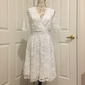 Plus Size New Lace Dress White